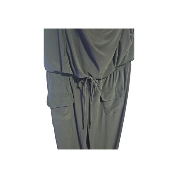 Women's Black Sleeveless Wide Leg Jumpsuit - Picture 2 of 4